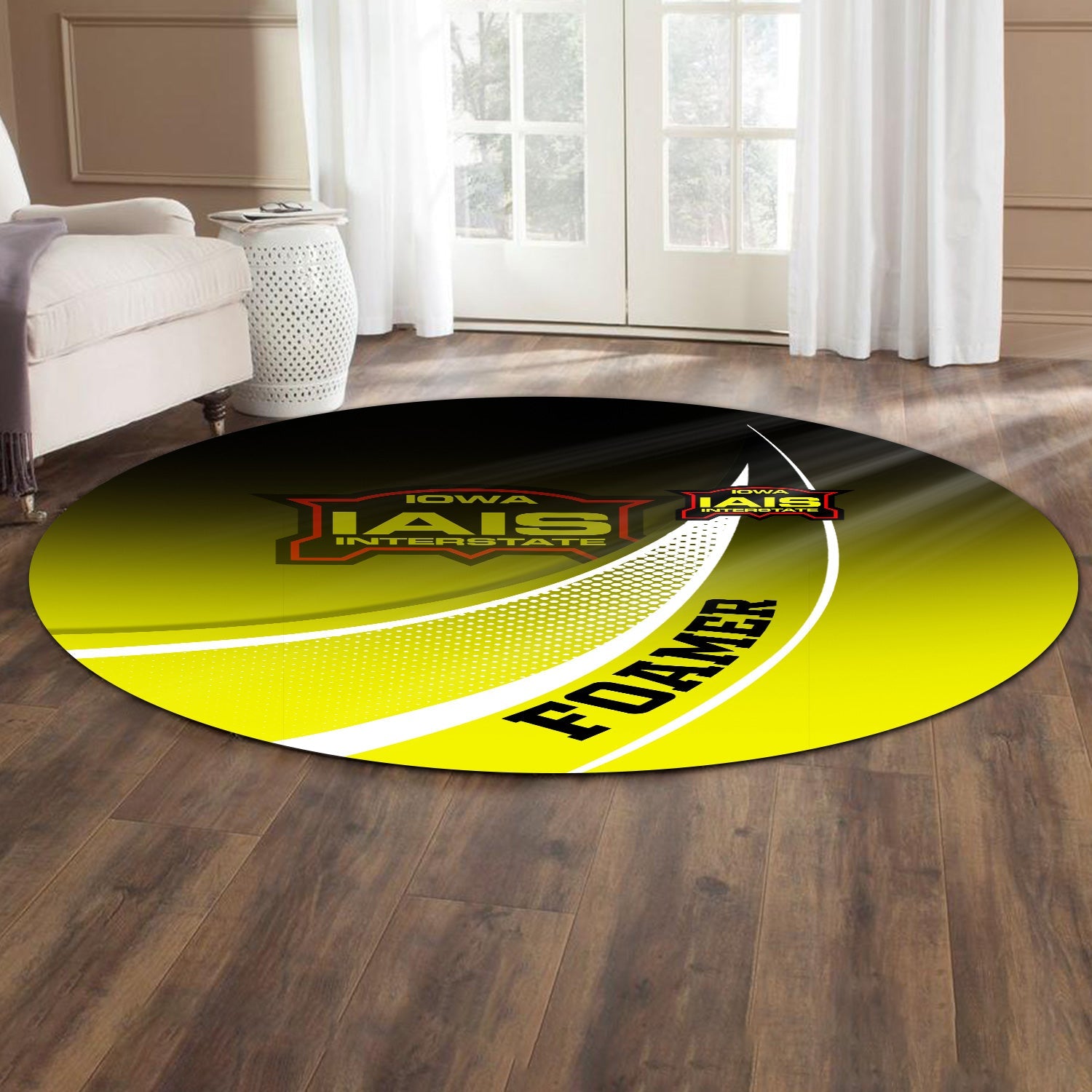 Railspirit Iowa Interstate Railroad Round Mat Railway-Themed Style IAIS Mat Gift Idea For Trainspotter