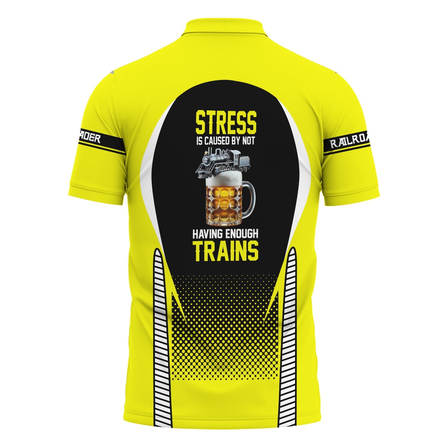 Railspirit Personalized Iowa Interstate Railroad Polo Shirt Stress Is Caused By Not Having Enough Trains IAIS Shirt All Over Print