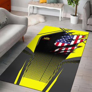 Railspirit Personalized Iowa Interstate Railroad Area Rug American Eagle Vintage Train IAIS Rug