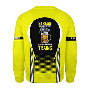 Railspirit Personalized Iowa Interstate Railroad Sweatshirt Stress Is Caused By Not Having Enough Trains IAIS Shirt All Over Print Shirt