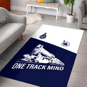 Railspirit Personalized Jersey Central Railroad Area Rug One Track Mind Train Rug Gift Idea For Train Lover