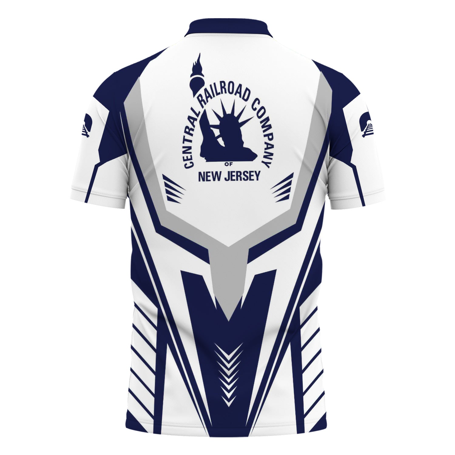 Railspirit Personalized Jersey Central Railroad Polo Shirt Workwear-Inspired with Custom Position CNJ Train Shirt