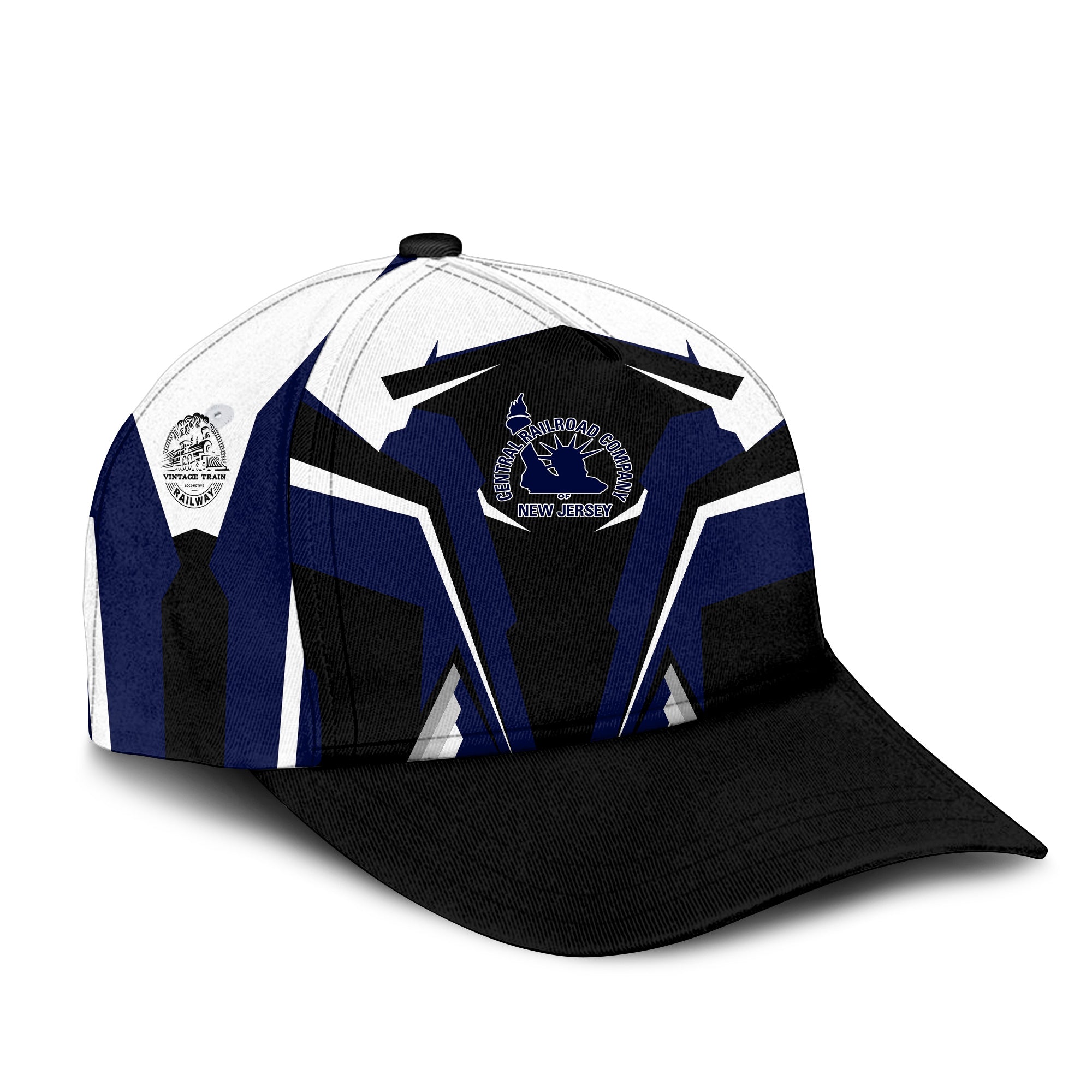 Railspirit CNJ Jersey Central Railroad Classic Cap Strong Line Style Cap All Over Print