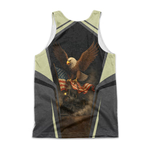 Railspirit Personalized Virginia & Truckee Railroad Men Tank Top American Eagle Vintage Train Shirt