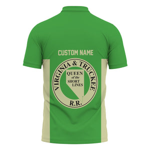 Railspirit Custom Name Virginia & Truckee Railroad Polo Shirt Yes I Need All Those Train Printed Shirt