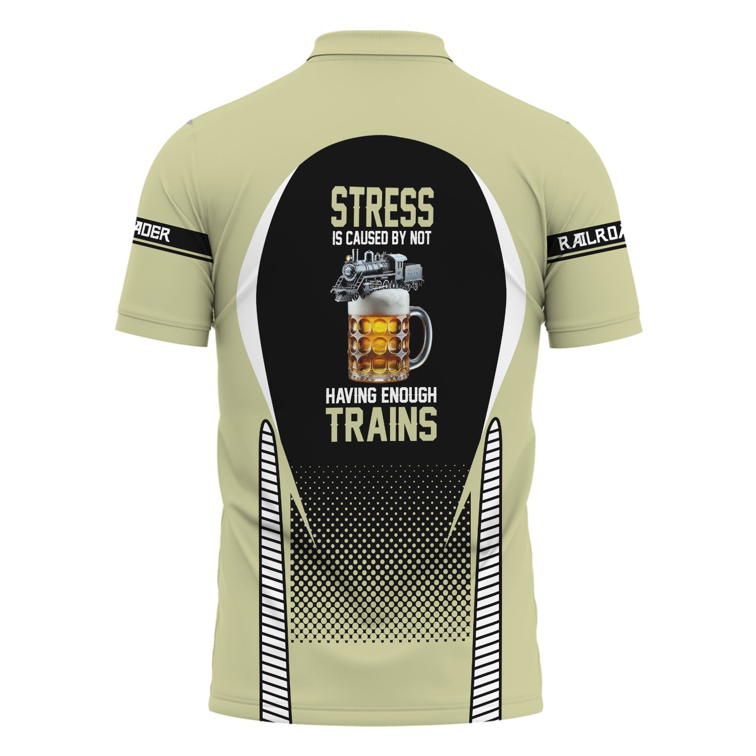 Railspirit Personalized Virginia & Truckee Railroad Polo Shirt Stress Is Caused By Not Having Enough Trains Shirt All Over Print