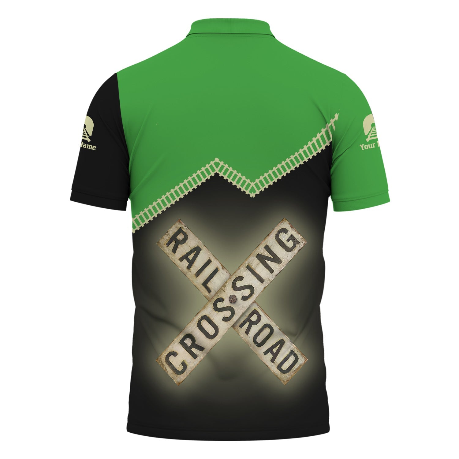 Railspirit Personalized Virginia & Truckee Railroad Polo Shirt Railroad Crossing Printed Train Track Shirt