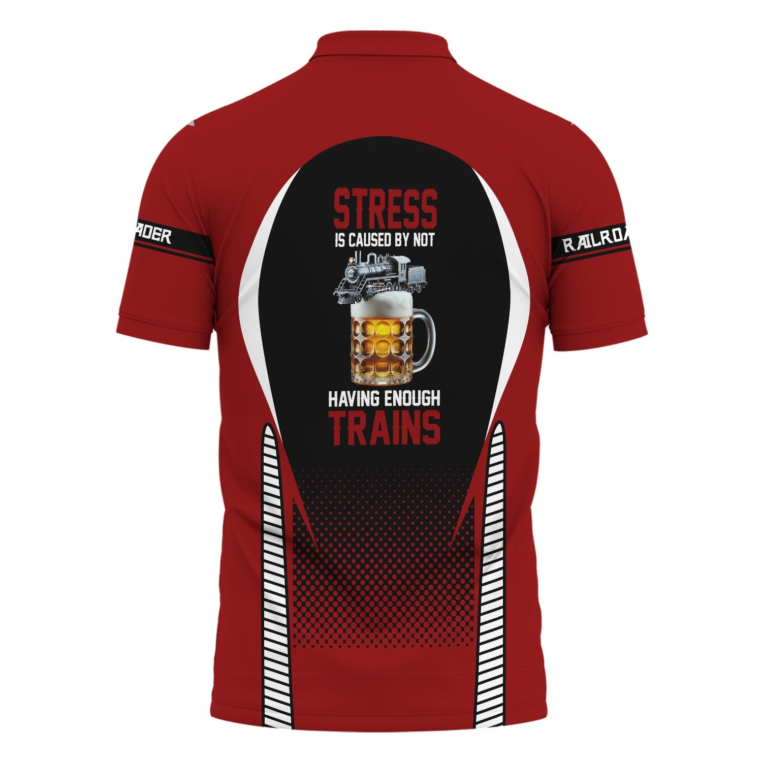 Railspirit Personalized Soo Line Railroad Polo Shirt Stress Is Caused By Not Having Enough Trains Shirt All Over Print