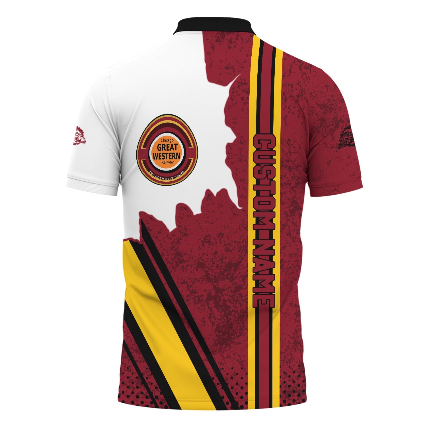 Railspirit Personalized Chicago Great Western Railroad Polo Shirt All Over Printed Unisex Shirt