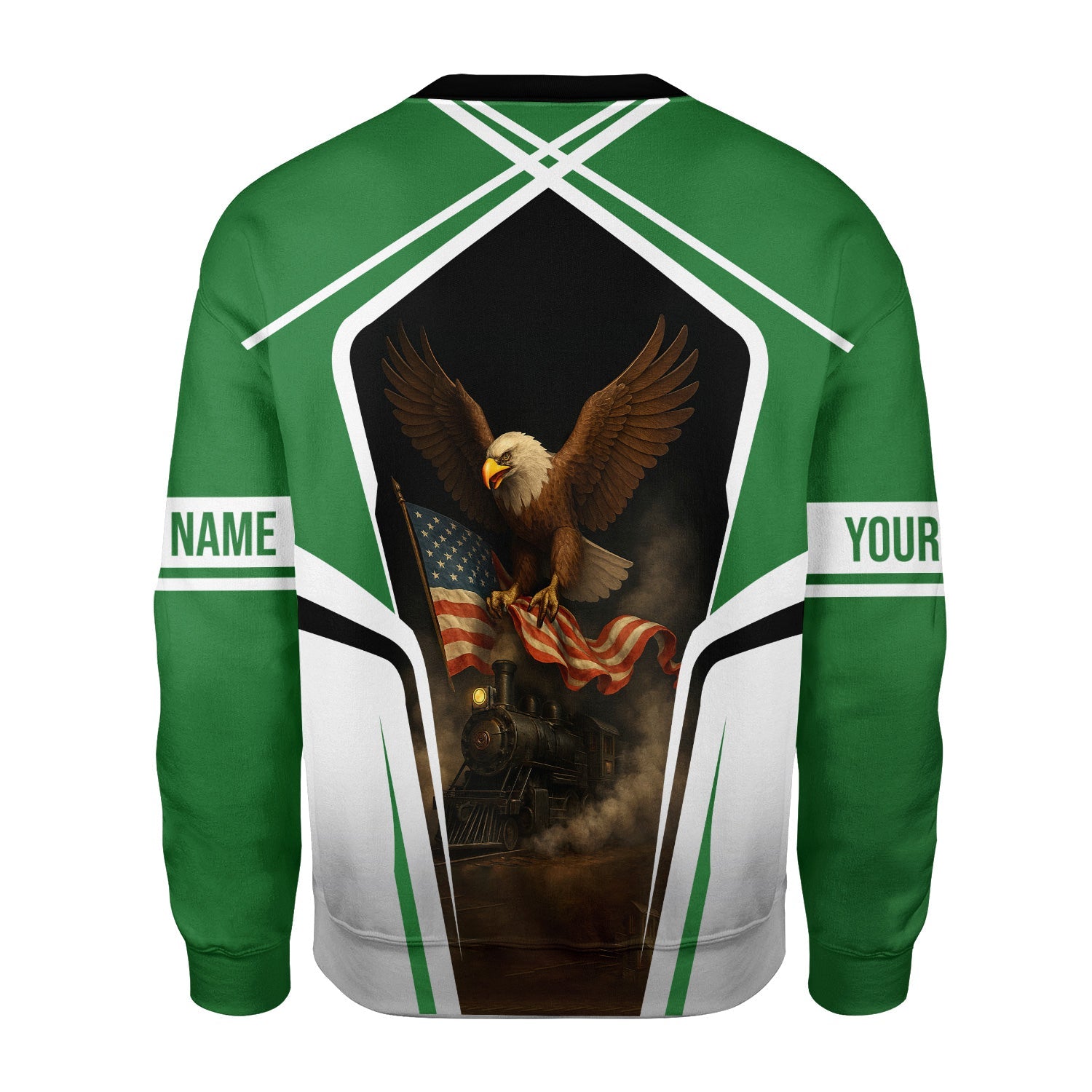 Railspirit Personalized Burlington Northern Railroad Sweatshirt American Eagle Vintage Train Shirt