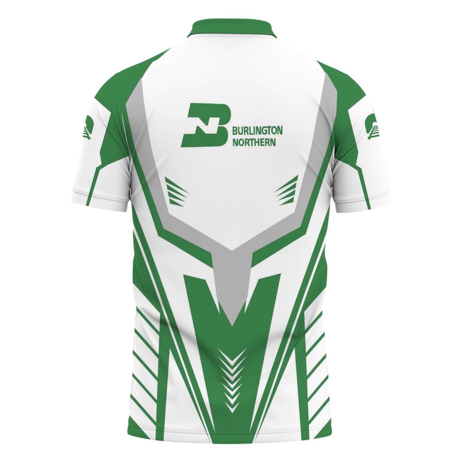 Railspirit Personalized Burlington Northern Railroad Polo Shirt Workwear-Inspired with Custom Position Train Shirt