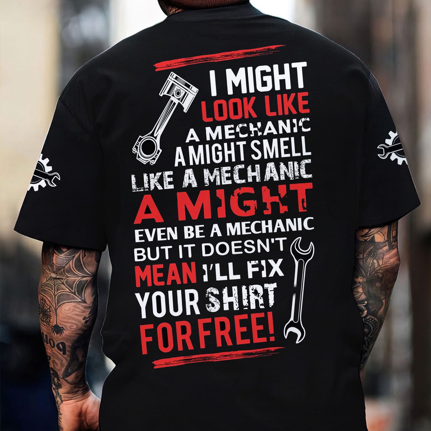 Personalized Mechanic Shirt Funny Quote, I Might Look Like a Mechanic, Custom Name Shirt Gift for Car Lovers