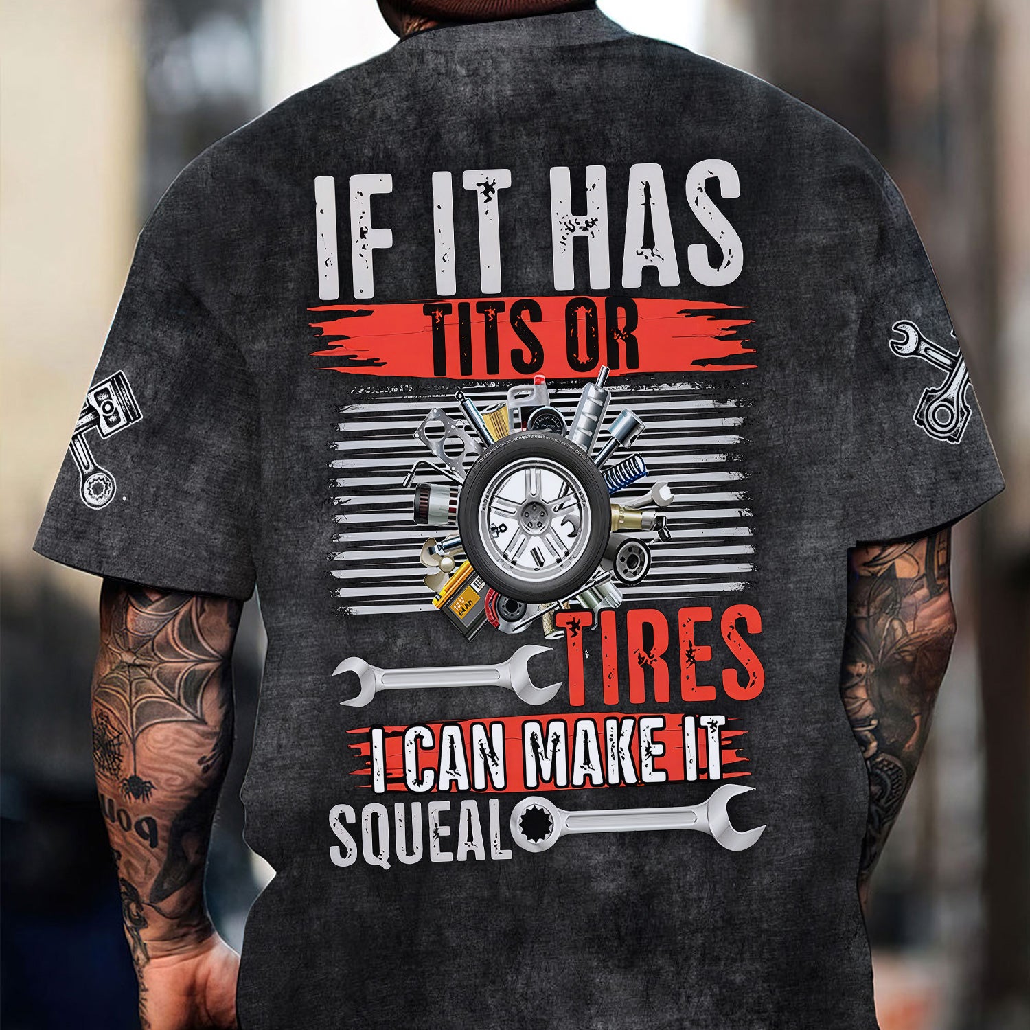 Funny Mechanic T Shirt If It Has Tires I Can Make It Squeal Auto Repair Garage Workwear Tee Car Repair Shirt Gift For Men Dad Husband