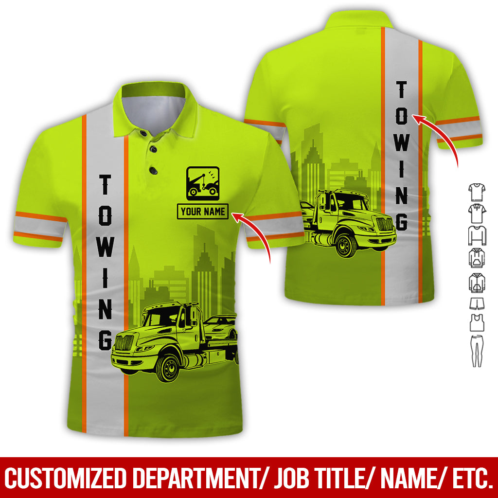Custom Name Love Tow Truck Clothes, Personalized Trucking Apparel