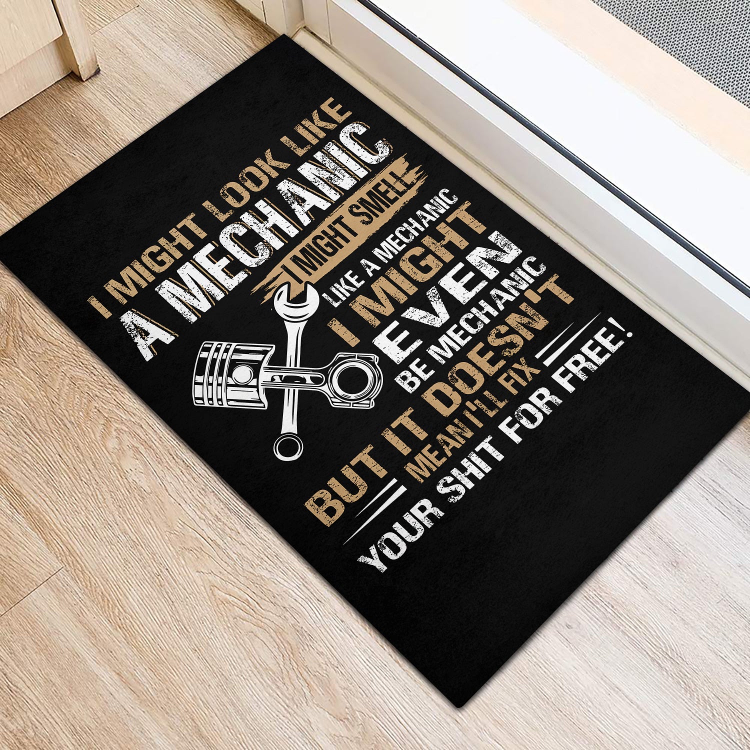I Might Look Like A Mechanic Doormat Mechanical Repair Parts Tools Printed Door Mat