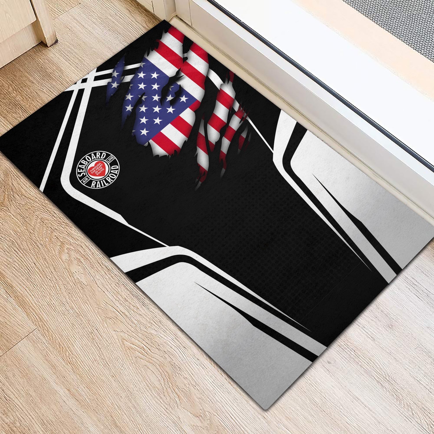 Railspirit Personalized Seaboard Air Line Railroad Doormat American Vintage All Over Printed Door Mat