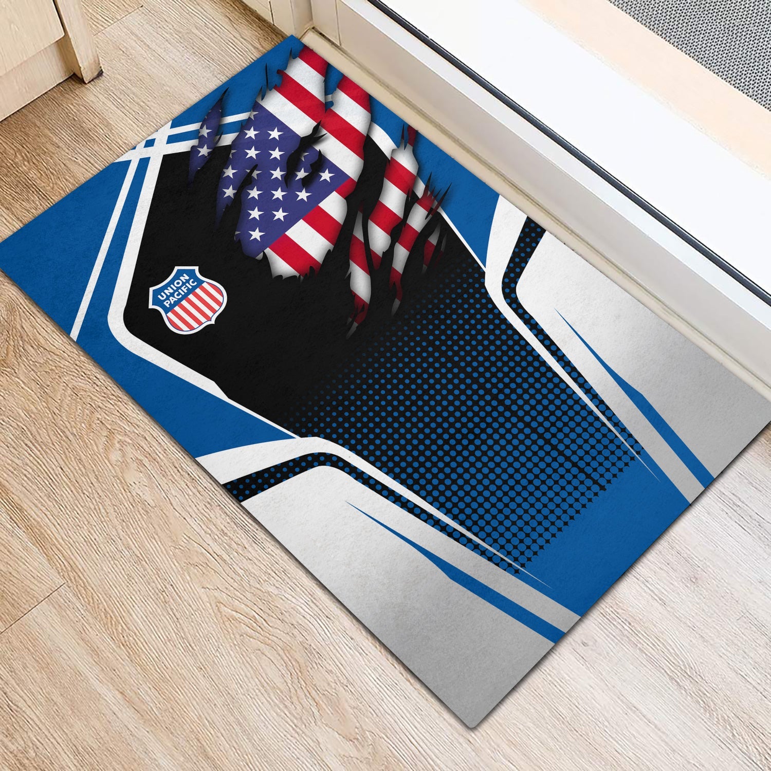 Railspirit Personalized Union Pacific Railroad Doormat American Vintage Big Boy All Over Printed Door Mat