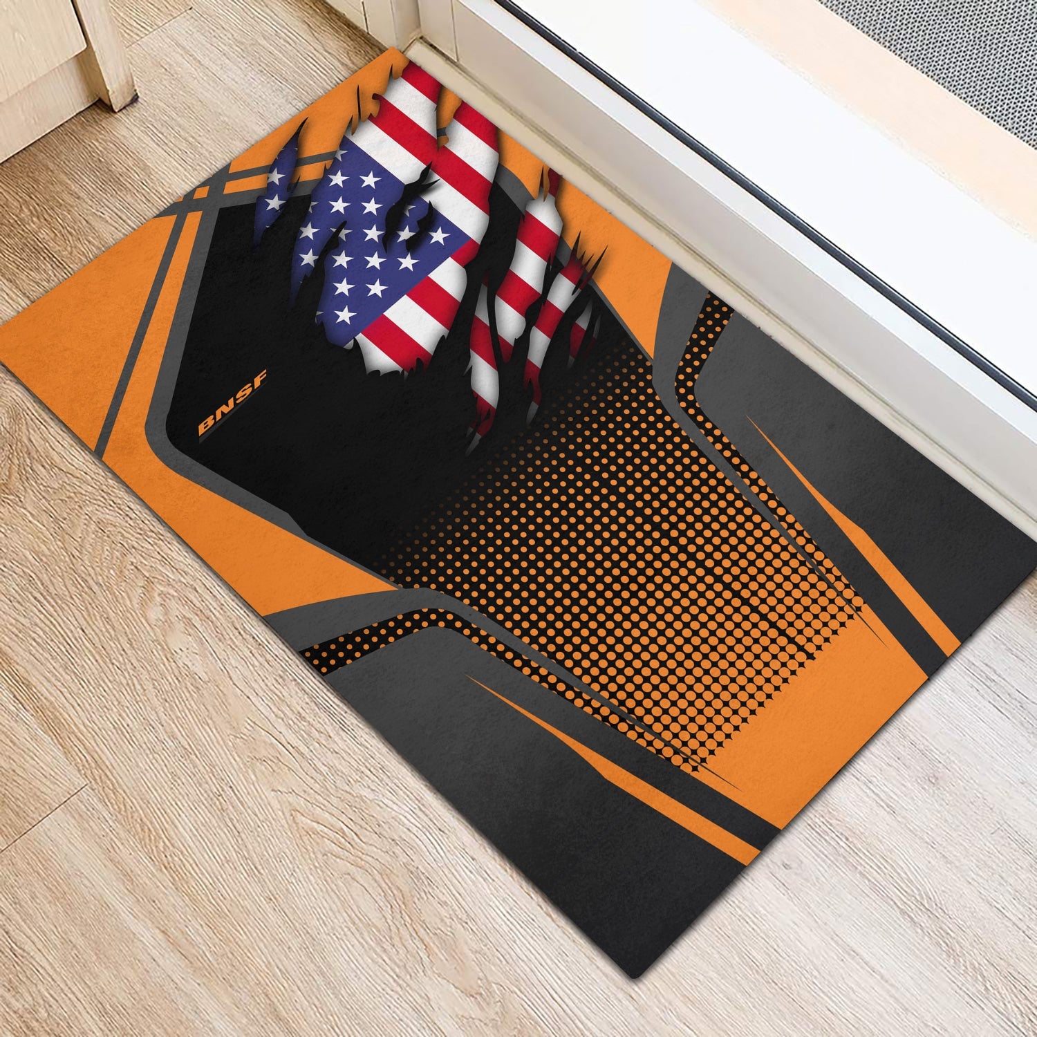Railspirit Personalized BNSF Railway Doormat American Vintage All Over Printed Door Mat