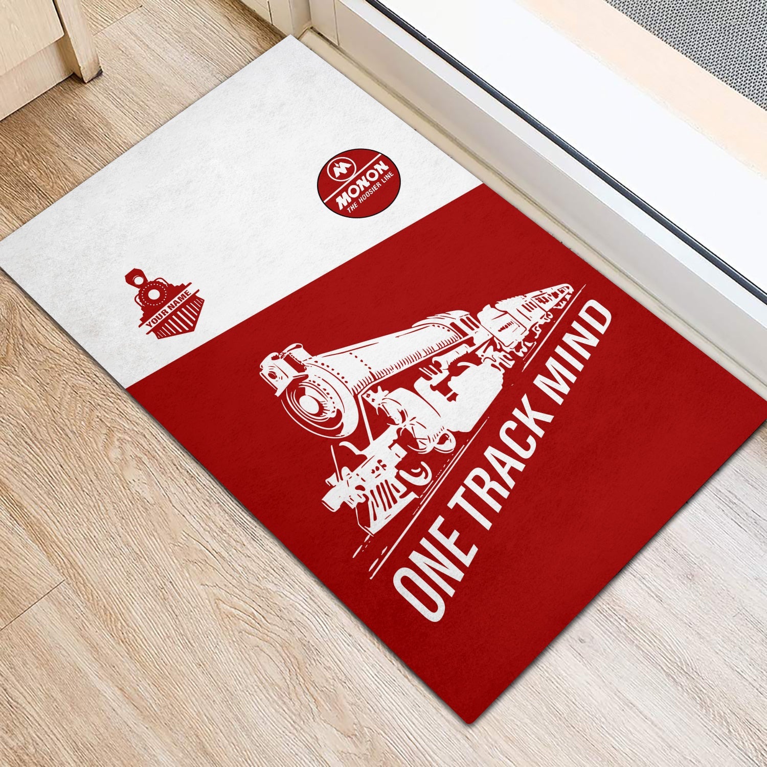 Railspirit Personalized Monon Railroad Doormat One Track Mind Mat Gift Idea For Train Lover