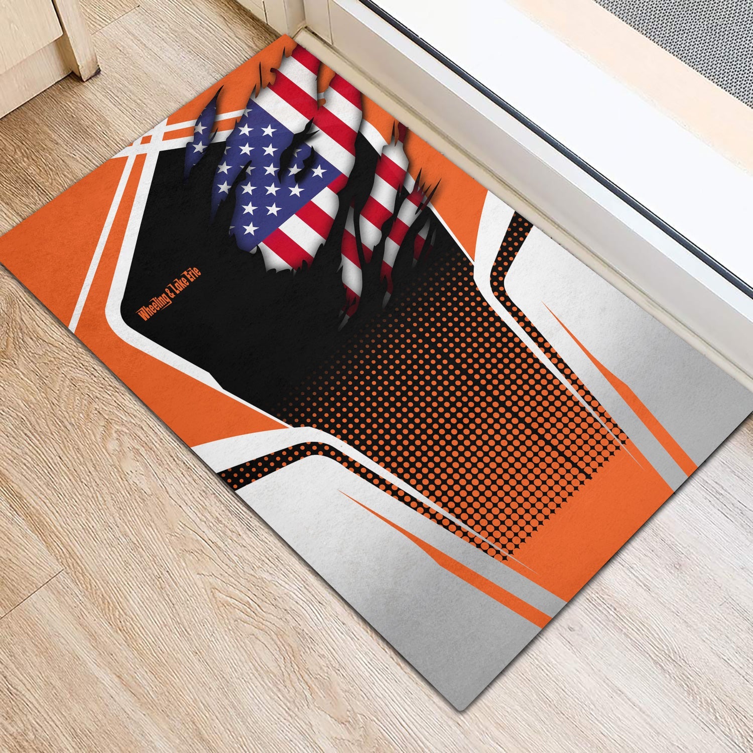 Railspirit Personalized Wheeling And Lake Erie Railroad Doormat American Vintage All Over Printed Door Mat