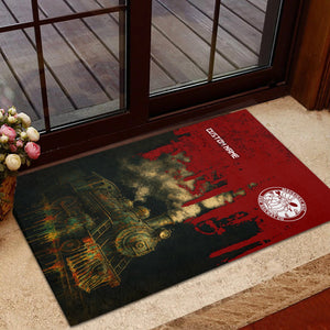 Railspirit Personalized Detroit & Mackinac Railroad Doormat Vintage Train Art Style Mat For Locomotive Fans