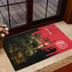 Railspirit Personalized Kansas City Southern Doormat Vintage Train Art Style Mat For Locomotive Fans
