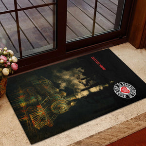 Railspirit Personalized Seaboard Air Line Railroad Doormat Vintage Train Art Style Mat For Locomotive Fans