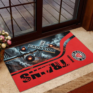 Railspirit Personalized Seaboard Air Line Railroad Doormat Railroad Crossing Sign Mat All Over Print