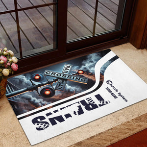 Railspirit Personalized Chessie System Railroad Doormat Railroad Crossing Sign Mat All Over Print