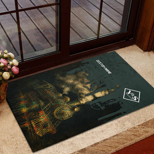 Railspirit Personalized Youngstown & Southern Railroad Doormat Vintage Train Art Style Mat For Locomotive Fans