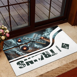 Railspirit Personalized Youngstown & Southern Railroad Doormat Railroad Crossing Sign Mat All Over Print