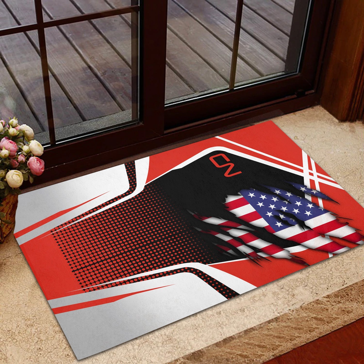 Railspirit Personalized Canadian National Railroad Doormat American Vintage All Over Printed Door Mat