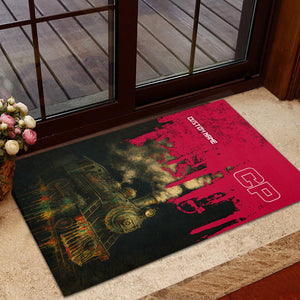 Railspirit Personalized Canadian Pacific Railroad Doormat Vintage Train Art Style Mat For Locomotive Fans