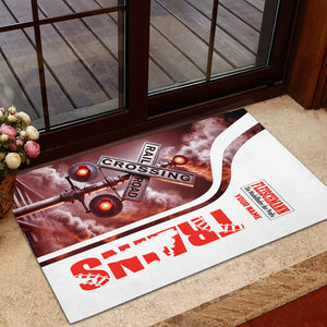 Railspirit Personalized Fleischmann And Western Railroad Doormat Railroad Crossing Sign Mat All Over Print