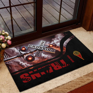 Railspirit Personalized Western Maryland Railway Doormat Railroad Crossing Sign Mat All Over Print