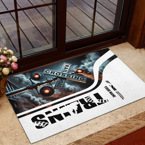 Railspirit Personalized Norfolk Southern Railway Doormat Railroad Crossing Sign Mat All Over Print