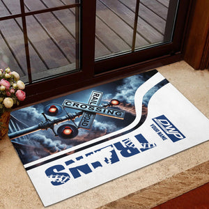 Railspirit Personalized Duluth, Winnipeg and Pacific Railway Doormat Railroad Crossing Sign Mat All Over Print