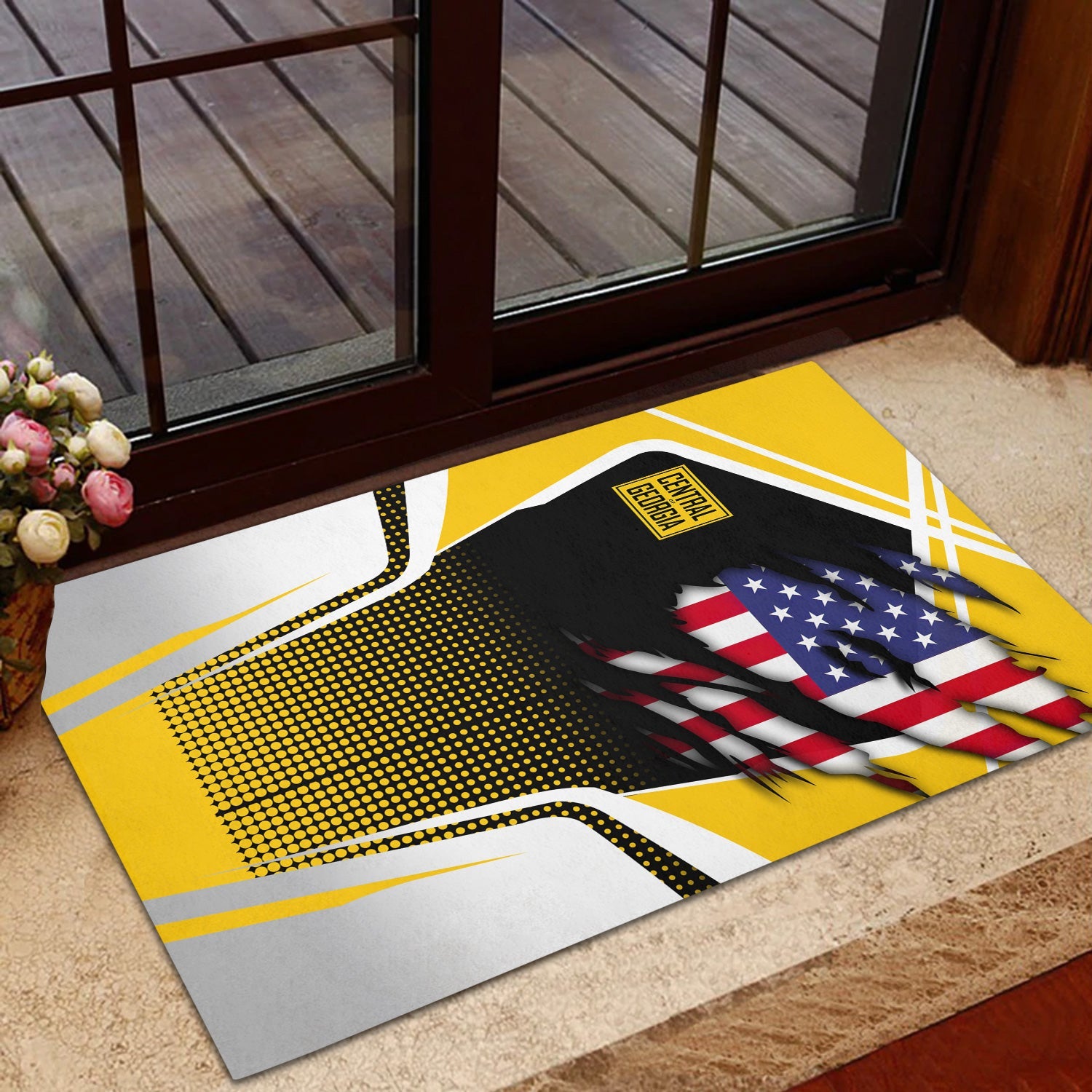 Railspirit Personalized Central of Georgia Railway Doormat American Vintage All Over Printed Door Mat