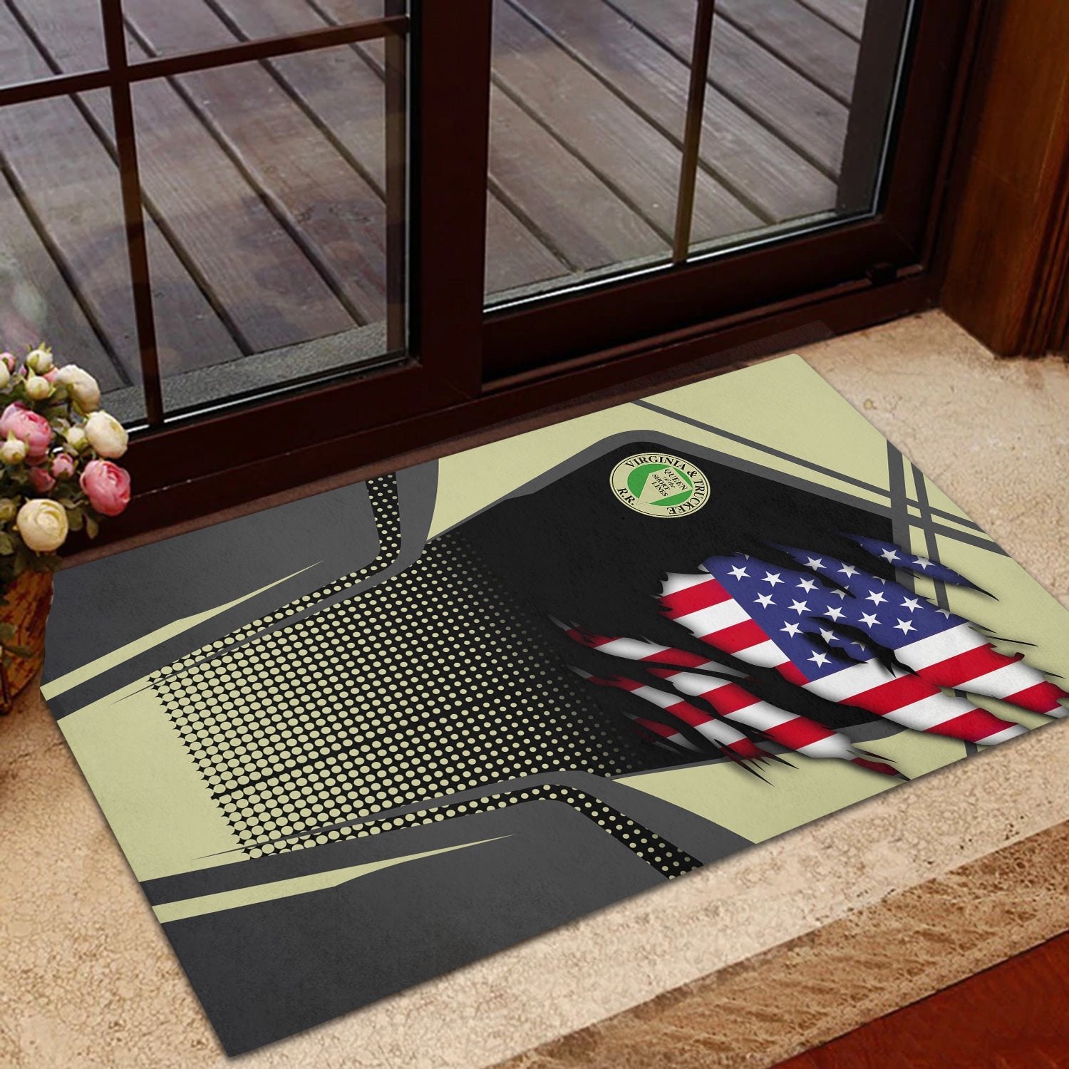 Railspirit Personalized Virginia & Truckee Railroad Doormat American Vintage All Over Printed Door Mat