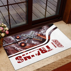 Railspirit Personalized Soo Line Railroad Doormat Railroad Crossing Sign Mat All Over Print