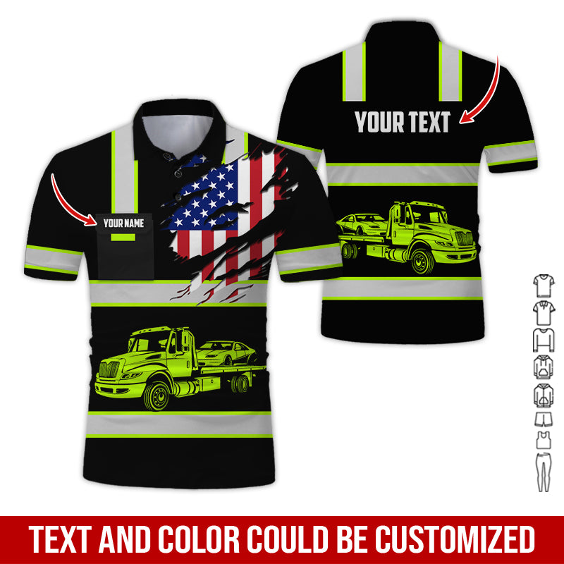 Custom Name Tow Truck Uniform Clothes, 3D Printed Design, Personalized Driver Apparel