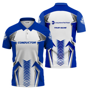 Railspirit Personalized Long Island Railroad Polo Shirt Standout Style with Custom Position Train Shirt