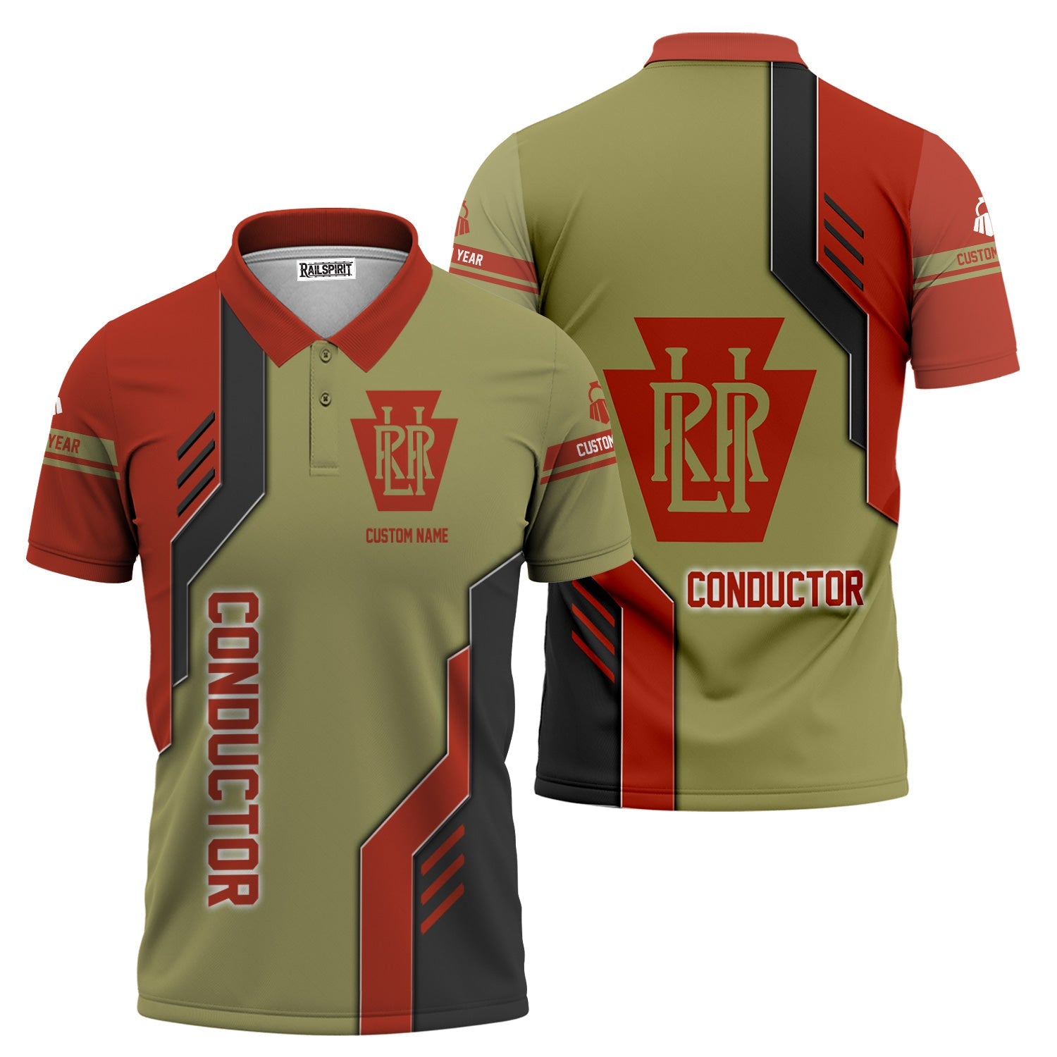 Railspirit Personalized Long Island Railroad Polo Shirt Unique Railway Style with Custom Job Train Shirt