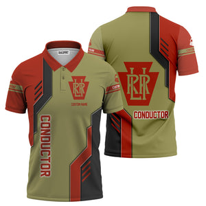 Railspirit Personalized Long Island Railroad Polo Shirt Unique Railway Style with Custom Job Train Shirt