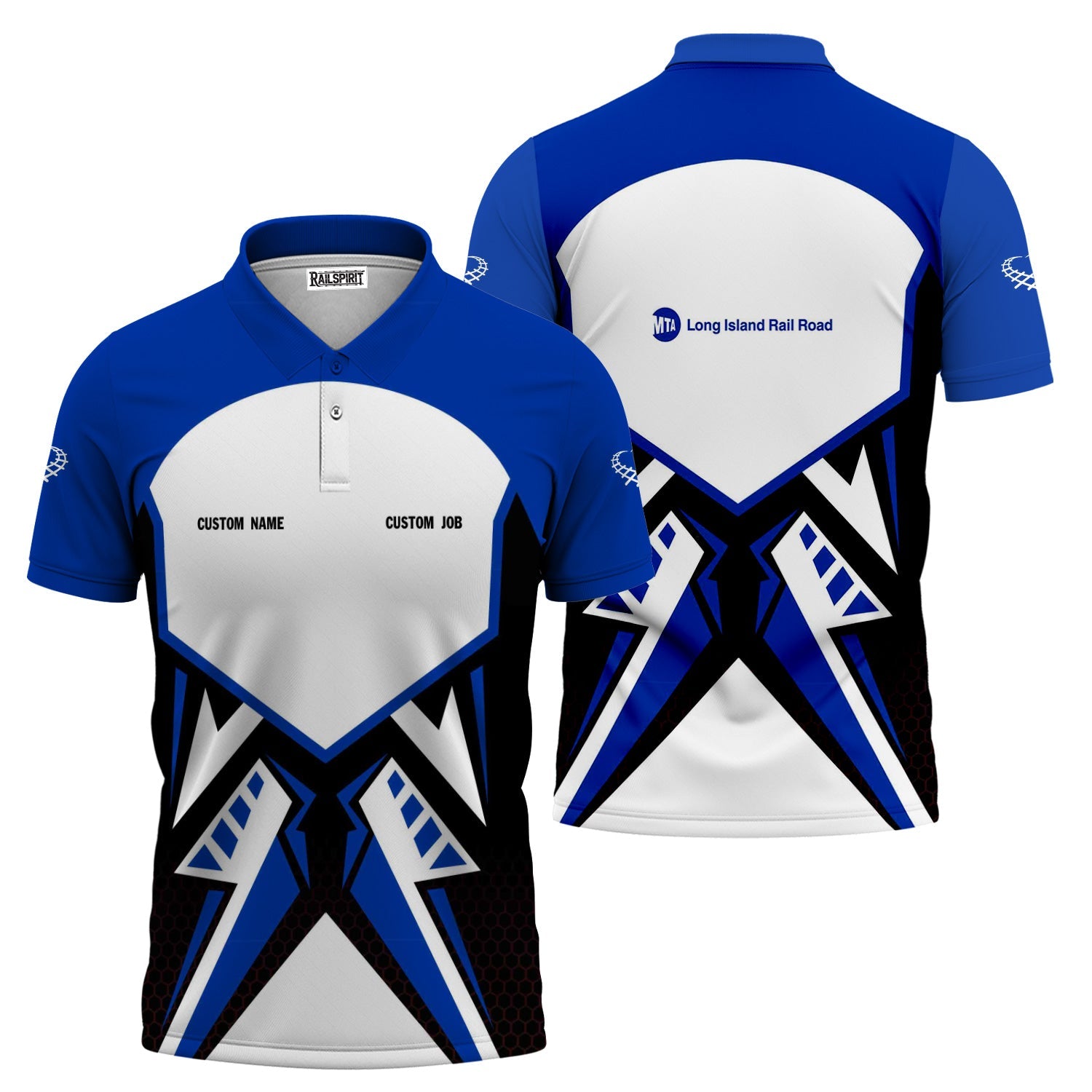 Railspirit Personalized Long Island Railroad Polo Shirt Vibriant Style with Custom Position Train Shirt