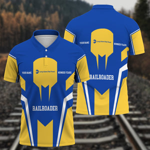 Railspirit Personalized Long Island Railroad Polo Shirt Custom Year Railroader Shirt Gift Idea For Train Lover