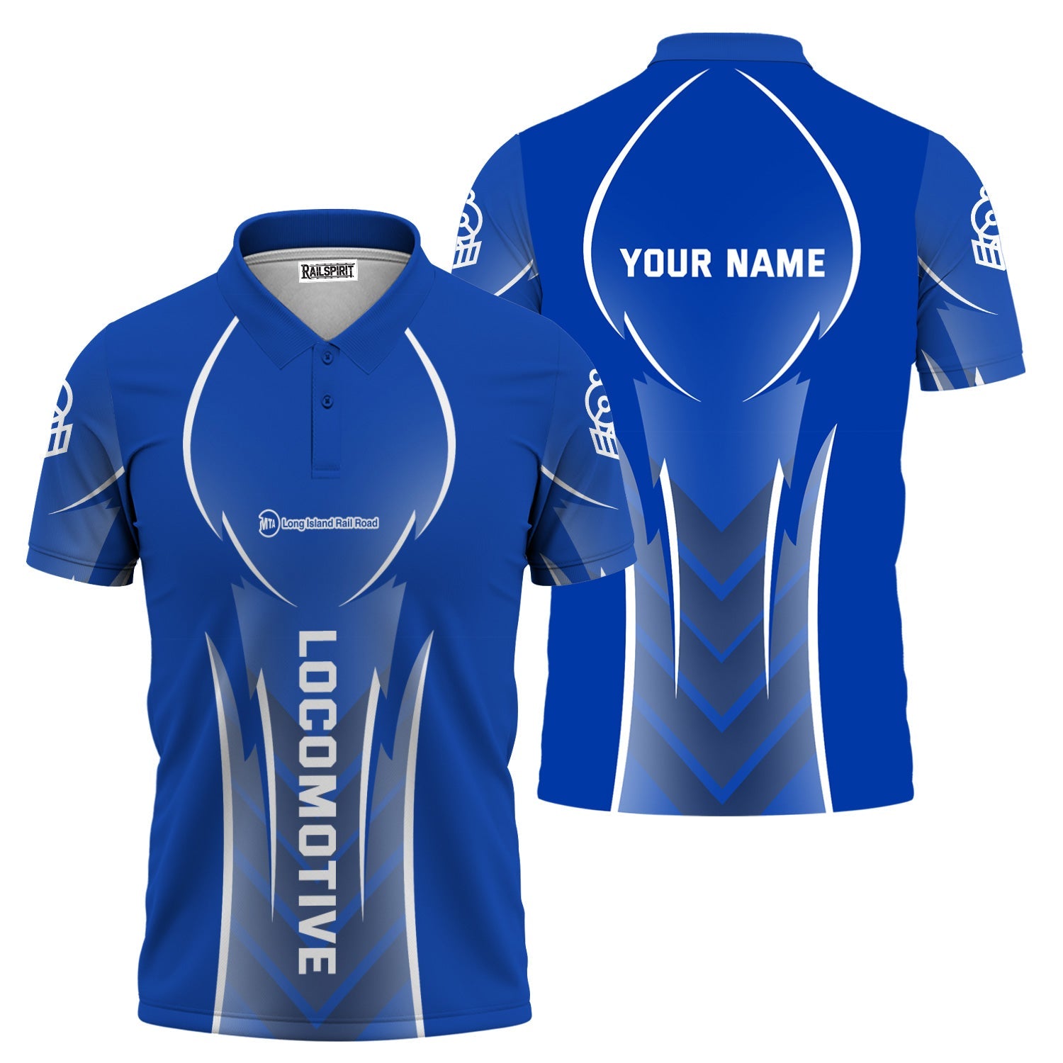 Railspirit Personalized Long Island Railroad Polo Shirt Striking Line Style Train Shirt For Locomotive Lovers