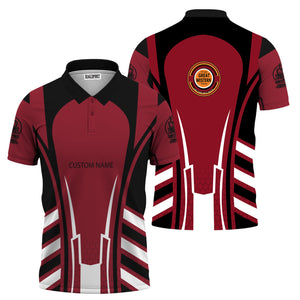 Railspirit Personalized Chicago Great Western Railroad Polo Shirt Striped Railroad Style Train Shirt All Over Print