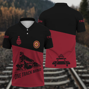 Railspirit Personalized Chicago Great Western Railroad Polo Shirt One Track Mind Unisex Train Shirt Gift Idea For Train Lover