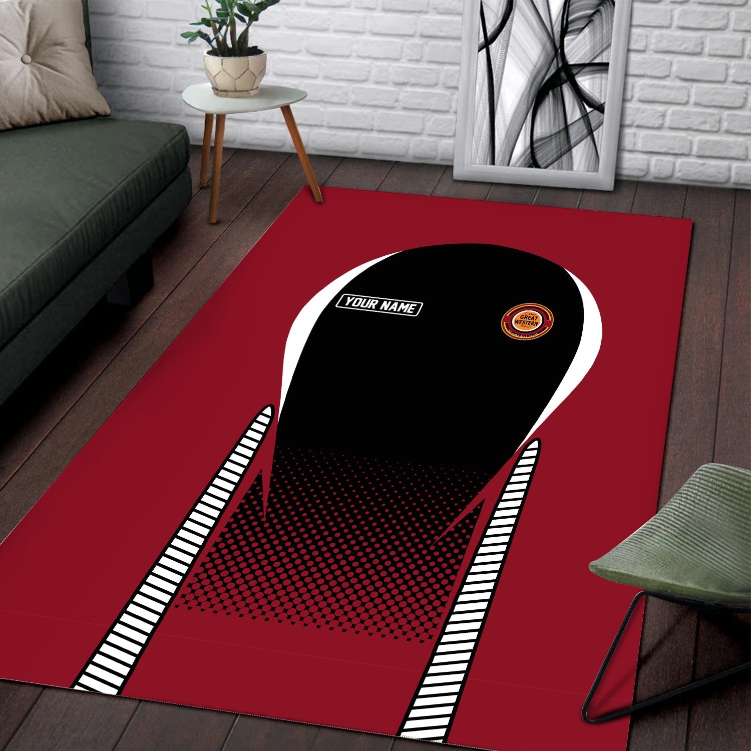 Railspirit Personalized Chicago Great Western Railroad Area Rug All Over Printed Rug